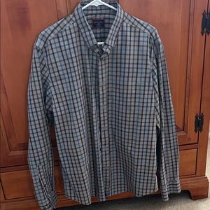 UNTUCKit Men's Plaid Button Down Shirt - Blue and Brown